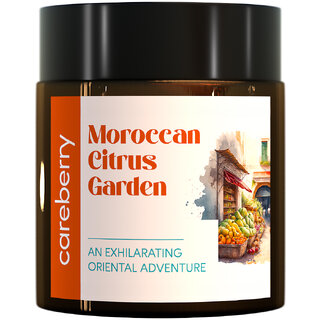                       Careberry's Citrus Garden Candle  Harmonious Blend of Orange and Geranium 100g                                              