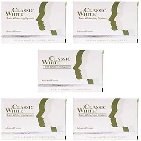 Classic White Soap For Anti Wrinkle(Pack Of 5)  (5 x 85 g)