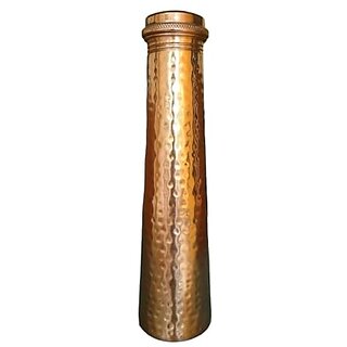                       Royalstuffs Pure Copper Tower Water Bottle Dringking Ayurveda Copper Water Bottle (Copper Cone 700 Ml),Weight:250 Gram                                              