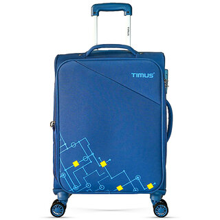 Flash 58 cm Stylish Cabin Travel Luggage & Suitcase For Men and Women N Blue