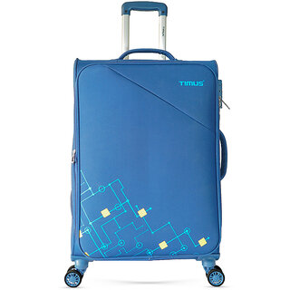 Flash 68 cm Stylish Check-in Travel Luggage & Suitcase For Men and Women N-Blue
