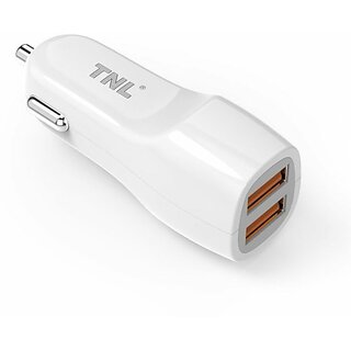                       Tnl 12.5 W Qualcomm 3.0 Turbo Car Charger (White, With Usb Cable)                                              