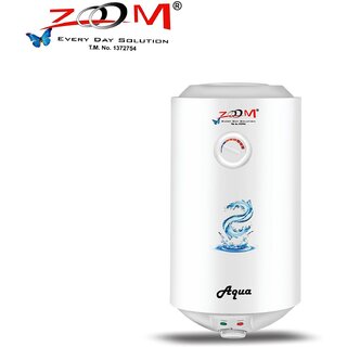                       Zoom 10 L Storage Water Geyser Aqua Water Heater  Gyser White                                              