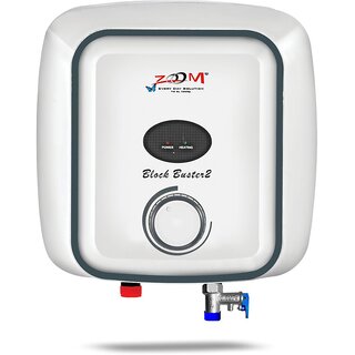                       Zoom 15 L Storage Water Geyser BlockbusterS2 Water Heater 15Liter White                                              