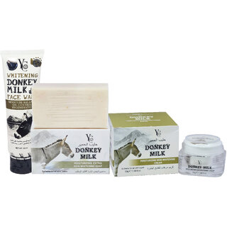                       YC Donkey Milk Moisture Whitening Soap, Cream, Face Wash (250g)                                              