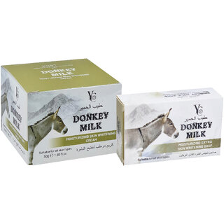                       YC Donkey Milk Moisture Whitening Soap & Cream (150g)                                              