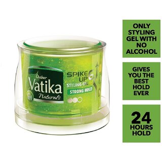                       Vatika Naturals Strong Hold Spike Up Styling Gel (250ml)                                              