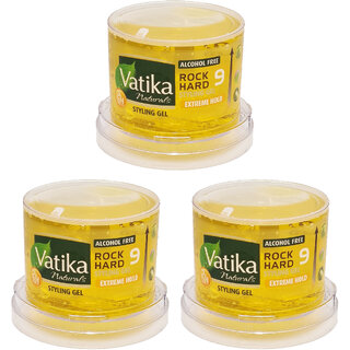 Vatika Rock Hard Styling Gel - Pack Of 3 (250ml) Vatika Rock Hard Styling Gel - Pack Of 3 (250ml)