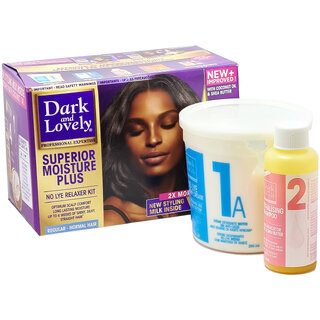                       Dark And Lovely Superior Moisture Plus No Lye Relaxer Kit Regular (350ml)                                              