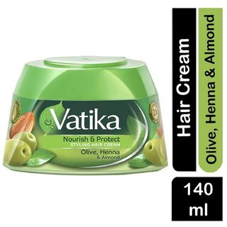                       Olive, Henna & Almond Styling Hair Vatika Cream - (140ml)                                              