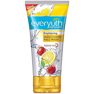                       Everyuth Naturals Brightening Lemon And Cherry Face Wash 150gm                                              