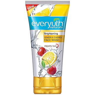 Everyuth Naturals Brightening Lemon And Cherry Face Wash 150gm Everyuth Naturals Brightening Lemon And Cherry Face Wash 150gm