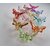 Mini Butterfly Crystal Effects Hair Clature for Women  Girls Multi Color, Pack of 6
