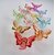 Mini Butterfly Crystal Effects Hair Clature for Women  Girls Multi Color, Pack of 6