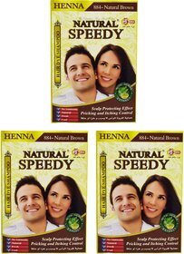 Natural Speedy Henna Natural Brown Shampoo - Pack Of 3 (30ml)