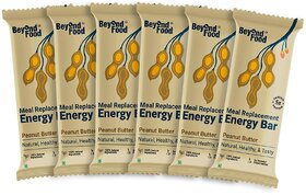 Beyond Food Meal Replacement Energy Bar | Peanut Butter Flavor (Pack of 6/ 50g each) | 100% Natural Ingredients