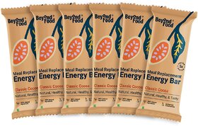 Beyond Food Meal Replacement Energy Bar | Classic Cocoa Flavor (Pack of 6/ 50g each) | 100% Natural Ingredients