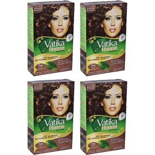                       Vatika Henna Dark Brown 4.5 Hair Colours - 60g (Pack Of 4)                                              