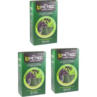                       Mistline Mactec Grape  Aloevera For Hair  Beard Herbal Colour - 1000ml (Pack Of 3)                                              
