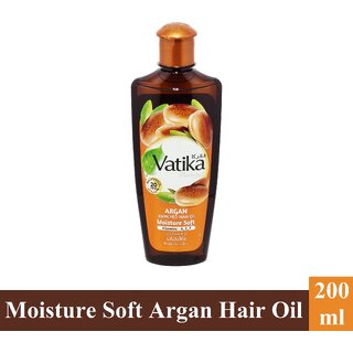                       Vatika Naturals Argan Moisture Soft Hair Oil - Pack Of 1 (200ml)                                              