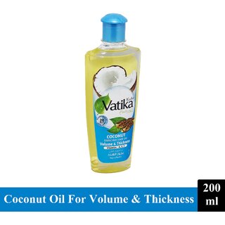                       Coconut Volume & Thickness Vatika Hair Oil - 200ml                                              