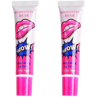 Romantic Bear PEEL OFF LIPSTICK  (Rose Pink, 15g) PACK OF 2
