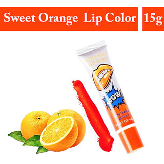                      ROMANTIC BEAR WOW Long Lasting Tint Lip Peel Off Lipstick Full lips Lip Gloss - Sweet Orange (15g)                                              