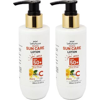                       Mistline Sun Care SPF 50+ Vitamin C Lotion - 250ml (Pack Of 2)                                              
