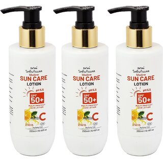                       Mistline Sun Care SPF 50+ Vitamin C Lotion - 250ml (Pack Of 3)                                              