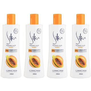 Silka Papaya Whitening lotion - 200ml (Pack Of 4) Silka Papaya Whitening lotion - 200ml (Pack Of 4)