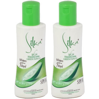                       Silka Green Papaya Whitening lotion - 100ml (Pack Of 2)                                              