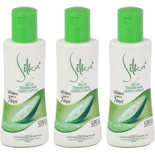 Silka Green Papaya Whitening lotion - 100ml (Pack Of 3) Silka Green Papaya Whitening lotion - 100ml (Pack Of 3)