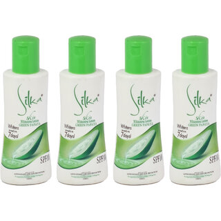                       Silka Green Papaya Whitening lotion - 100ml (Pack Of 4)                                              