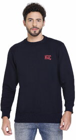 NYC CLUB Men Round Neck Green Sweatshirt