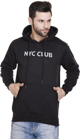 NYC CLUB Men Hooded Black Sweatshirt