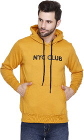 NYC CLUB Men Hooded Yellow Sweatshirt