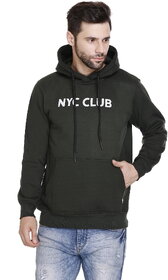 NYC CLUB Men Hooded White///Green Sweatshirt