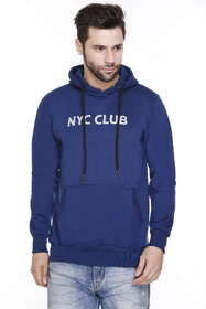 NYC CLUB Men Hooded Blue Sweatshirt