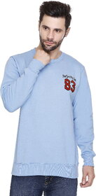 NYC CLUB Men Round Neck Light Blue Sweatshirt