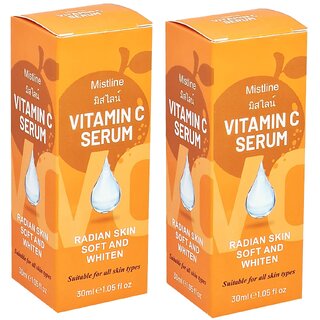                       Mistline Vitamin C Skin Soft & Whiten Serum - 30ml (Pack Of 2)                                              
