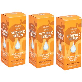                       Mistline Vitamin C Skin Soft & Whiten Serum - 30ml (Pack Of 3)                                              