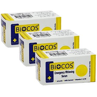                       Biocos Emergency Face Whitening Serum - Pack Of 3 (4ml)                                              