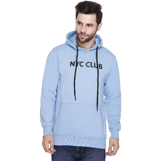                       NYC CLUB Men Hooded Light Blue Sweatshirt                                              
