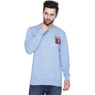                       NYC CLUB Men Round Neck Light Blue Sweatshirt                                              