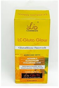 Lio Cosmeds LC Gluta Glow  Face Wash |  Face Wash | Vitamin C | Hyaluronic Acid | Aloe Vera | Skin Brightening with Moisturizing Protection | 70 gm
