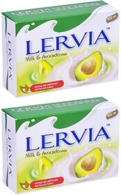 Lervia Milk & Avocado Soap - 90g (Pack Of 2)