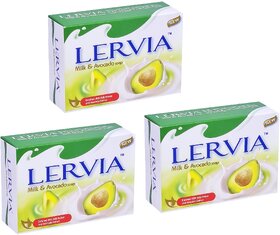 Lervia Milk & Avocado Soap - 90g (Pack Of 3)