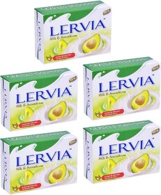 Lervia Milk & Avocado Soap - 90g (Pack Of 5)