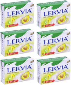 Lervia Milk & Avocado Soap - 90g (Pack Of 6)