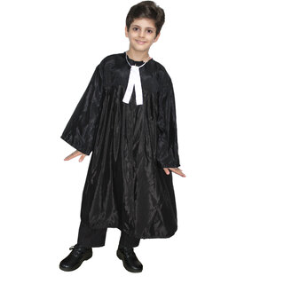                       Kaku Fancy Dresses Our Community Helper Lawyer Costume -Black, For Boys  Girls                                              